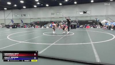 125 lbs Placement Matches (8 Team) - Savannah Witt, Pennsylvania Blue vs Kailey Benson, Missouri Blue