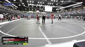 105 lbs Quarterfinal - Brayden Yakich, Black Fox vs Legend Urban, Black Fox