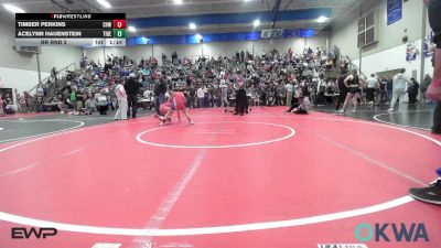 95 lbs Rr Rnd 2 - Timber Perkins, Caney Valley Wrestling vs Acelynn Hauenstein, Tiger Trained Wrestling