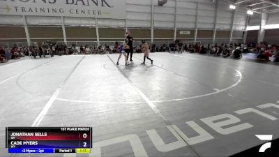 78 lbs 1st Place Match - Jonathan Sells, OR vs Cade Myers, WY