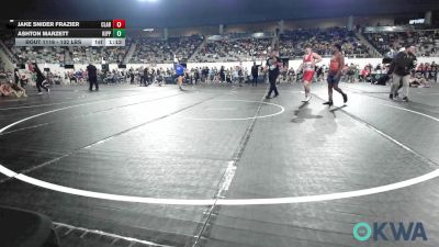 132 lbs Round Of 16 - Jake Snider Frazier, Claremore Wrestling Club vs Ashton Marzett, Kipp Tulsa