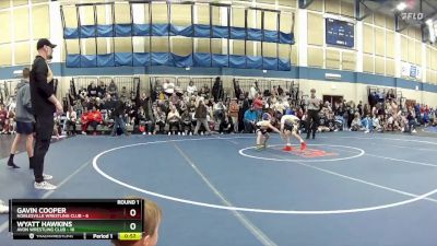 68 lbs Round 1 (4 Team) - Gavin Cooper, Noblesville Wrestling Club vs Wyatt Hawkins, Avon Wrestling Club