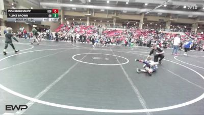 64 lbs Champ. Round 1 - Zion Rodriguez, Dodge City WA vs Luke Brown, Open Mats