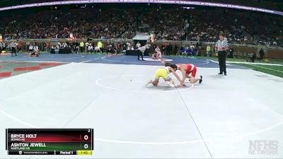 D1-120 lbs Champ. Round 1 - Bryce Holt, Romeo HS vs Ashton Jewell, Hartland HS