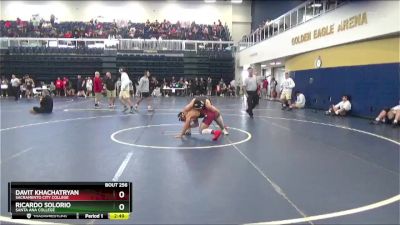 141 lbs Champ. Round 3 - Ricardo Solorio, Santa Ana College vs Davit Khachatryan, Sacramento City College