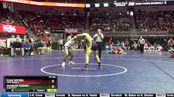 1A-145 lbs Cons. Round 4 - Gunnar Keeney, Alburnett vs Cale Seydel, West Branch