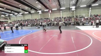 89 lbs Rr Rnd 1 - Brandon Sewell, NM Gold vs Joziah Anaya, Bad Cat Wrestling Club