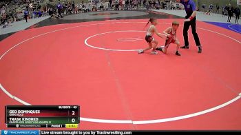 43 lbs Champ. Round 1 - Geo Dominques, Idaho Gold vs Trask Kindred, Knappa Kids Wrestling/Knappa M