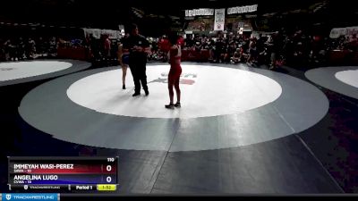 110 lbs Round 3 (4 Team) - Immeyah Wasi-Perez, SAWA vs Angelina Lugo, CVWA