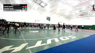 157 lbs Champ. Round 1 - Xavier Sapien, Villa Park vs Earnest Davis, Cabrillo (Long Beach)