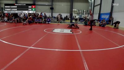 115 lbs Consi Of 4 - Ridge Casner, Shermans Dale vs Tommy Logue, Punxsutawney