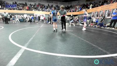 88 lbs Quarterfinal - Kaydence Langford, ARDMORE TAKEDOWN CLUB vs Jasmine Garrison, Newcastle Youth Wrestling