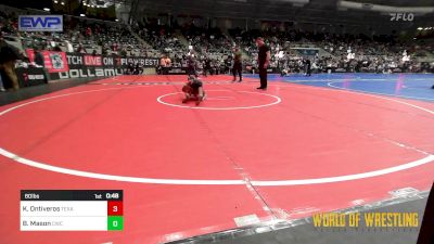 60 lbs Semifinal - Kinsley Ontiveros, Texas Elite vs Bryton Mason, Cowboy Wrestling Club