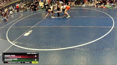 120 lbs Cons. Round 2 - Eleanor Bird, Wasatch WC vs JaNae Papa, Champions Wrestling Club