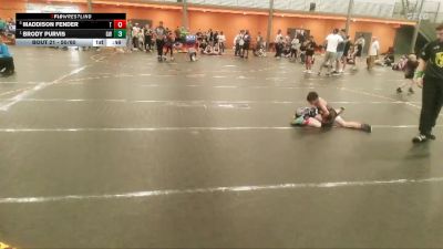 50/60 Round 2 - Brody Purvis, White Knoll Youth Wrestling vs Maddison Fender, Unattached