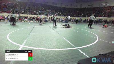 58 lbs Round Of 16 - Laken Cassady, Blackwell Wrestling Club vs Sam Burrows, Noble Takedown Club