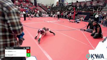 49 lbs Semifinal - Kamden Peters, Harrah Little League Wrestling vs Beau Russell, ReZults Wrestling