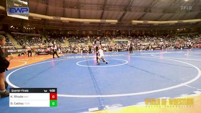 37 lbs Quarterfinal - Knoxx Rhode, Salina Wrestling Club vs Brielle Cablay, Total Kaos