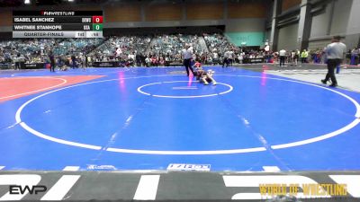 76 lbs Quarterfinal - Isabel Sanchez, Damaged Ear Wrestling Club vs Whitnee Stanhope, USA Gold