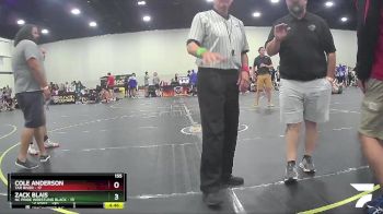 155 lbs Round 1 (4 Team) - Cole Anderson, Tar River vs Zack Blais, NC Pride Wrestling Black