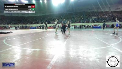 143 lbs Consi Of 16 #1 - Auhbriey Lowe, Union Girls JH vs Lilie Arrasmith, El Reno