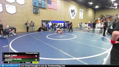 120 lbs 7th Place Match - Jacob Tober, Central East vs Jackson Golding, Bakersfield