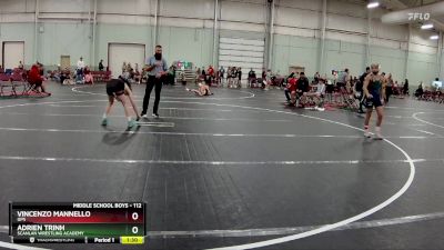 112 lbs Quarterfinal - Vincenzo Mannello, GPS vs Adrien Trinh, Scanlan Wrestling Academy