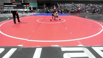 70 lbs Round Of 16 - Lincoln Sanders, Team Tulsa Wrestling Club vs Rhett Olson, Turlock Wrestling