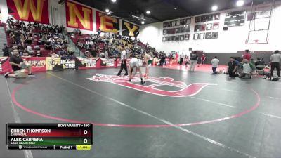 150 lbs Cons. Semi - Alek Carrera, Long Beach Poly vs Ehren Thompson, Chaparral