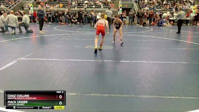70 lbs Cons. Round 3 - Mack Unger, Lincoln Squires vs Chaz Collins, Greater Heights Wrestling