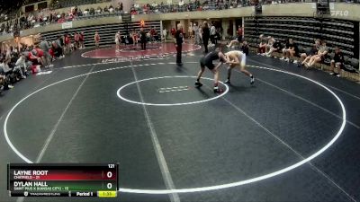 121 lbs Round 2 (4 Team) - Dylan Hall, Saint Pius X (Kansas City) vs Layne Root, Chatfield