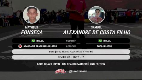 Matheus Fonseca vs Samuel Alexandre De Costa Filho 2024 ADCC Balneario Open