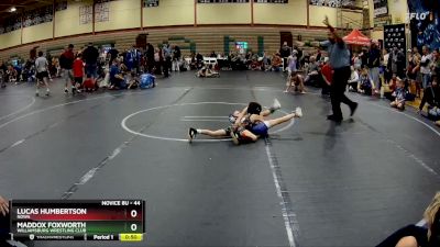 44 lbs Round 2 - Maddox Foxworth, Williamsburg Wrestling Club vs Lucas Humbertson, NDWA