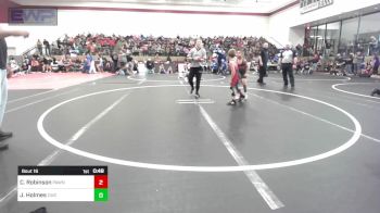 66 lbs Quarterfinal - Conley Robinson, Pawnee Peewee Wrestling vs Jacobi Holmes, Cowboy Wrestling Club