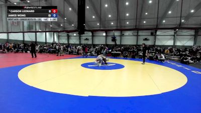 Junior Boys FS - 120 lbs Champ. Round 3 - Carson Leonard, ID vs James Wong, CA