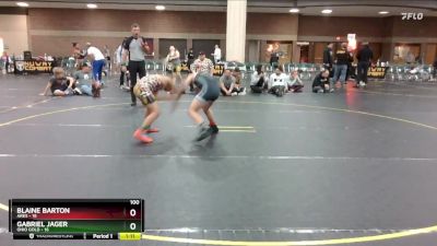 100 lbs Finals (8 Team) - Blaine Barton, Ares vs Gabriel Jager, Ohio Gold