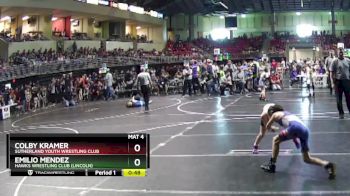 80 lbs Cons. Round 2 - Colby Kramer, Sutherland Youth Wrestling Club vs Emilio Mendez, Hawks Wrestling Club (Lincoln)