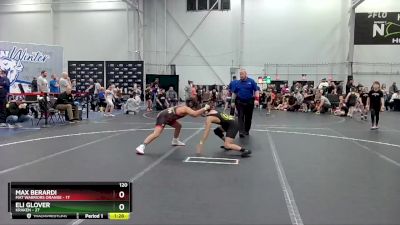 120 lbs Round 1 (4 Team) - Max Berardi, Mat Warriors Orange vs Eli Glover, Kraken