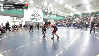 175 lbs Champ. Round 1 - Anthony Garcia, Dos Pueblos vs Joshua Sowry, Big Bear
