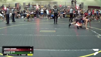 135 lbs Quarterfinals (8 Team) - Jaydon Zimmer, American Gladiators-Storm vs Hudson Babb, Team Alpha