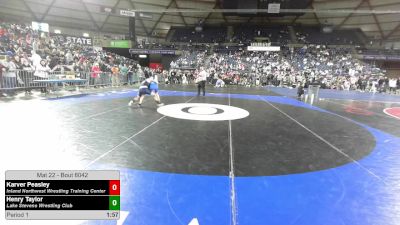 113 lbs Champ. Rd Of 16 - Karver Peasley, Inland Northwest Wrestling Training Center vs Henry Taylor, Lake Stevens Wrestling Club