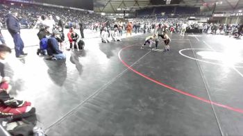 38-40 lbs Quarterfinal - Royce Barajas, Moses Lake Wrestling Club vs Paxton Kerschner, Forks Wrestling Club