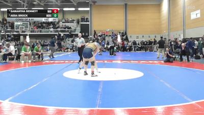 165 lbs Consi Of 8 #1 - Samantha Bennett, Windham vs Aesa Brock, Massabesic