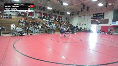 132 lbs Cons. Semi - Michael Sanchez, Bonita Vista vs Riley Yarnali, Yucaipa