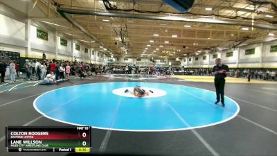 85 lbs Cons. Round 5 - Colton Rodgers, Eastside United vs Lane Willson, Miles City Wrestling Club