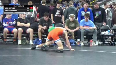 120 lbs Quarterfinal - Preston Beyer, Osage vs Max Devore, Jesup