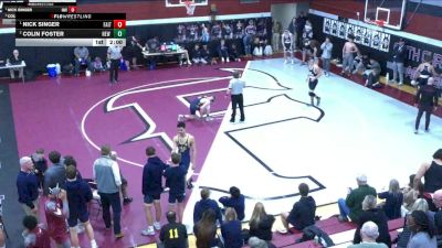 172 lbs Final - Nick Singer, Faith Christian Academy vs Colin Foster, New Hope-Solebury