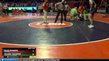 1 lbs Quarterfinal - Rylee Edwards, Westville vs Michael Calcagno, Elmhurst (IC Catholic)