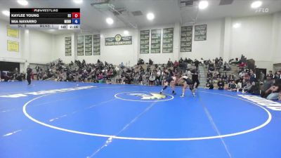 117 lbs Quarterfinals (8 Team) - Mia Navarro, Menlo B vs Kaylee Young, Snow