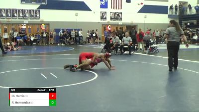 120 lbs Round 3 - Gerald Harris, Cascia Hall vs Raymond Hernandez, Dodge City